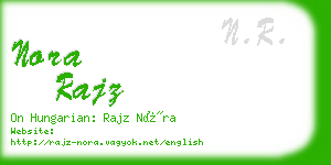 nora rajz business card